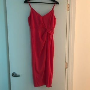 Hot pink midi dress